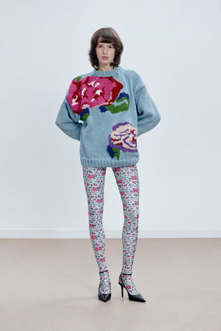 LEGGINGS IN PRINTED STRETCH-JERSEY