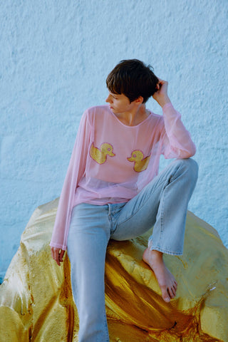 DUCK EMBELLISHED OVERSIZED TOP GENERATION78