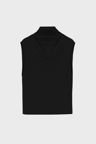 DRAPED SLEEVELESS TOP IN VISCOSE-JERSEY
