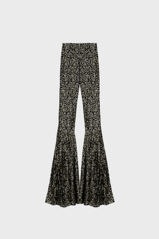 GODET PANTS IN SEQUIN-EMBELLISHED TULLE