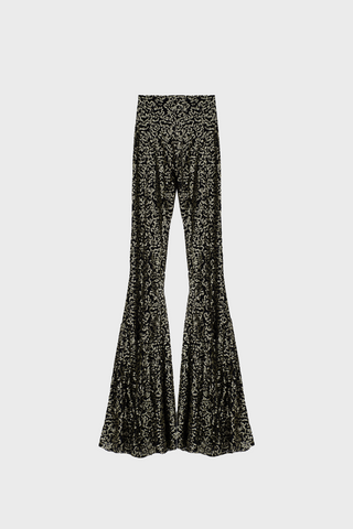 GODET PANTS IN SEQUIN-EMBELLISHED TULLE