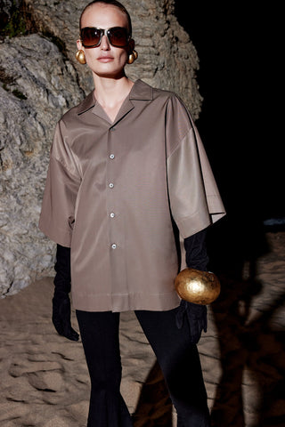 SCULPTED SHIRT IN TECHNICAL-COTTON