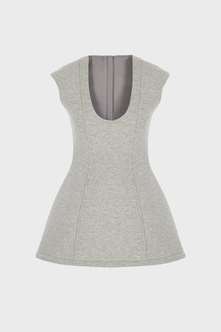 SCULPTED MINI DRESS IN COTTON-JERSEY