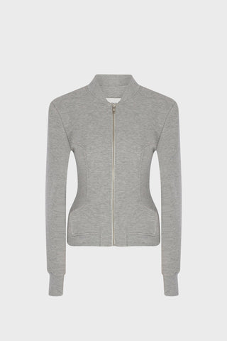 TIGHT-FIT BOMBER JACKET IN COTTON-JERSEY