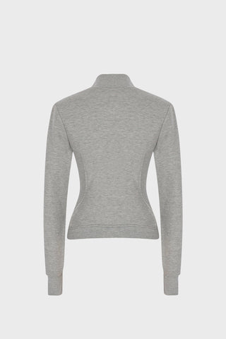 TIGHT-FIT BOMBER JACKET IN COTTON-JERSEY