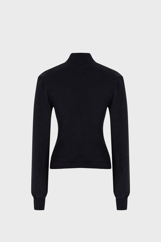 TIGHT-FIT BOMBER JACKET IN COTTON-JERSEY