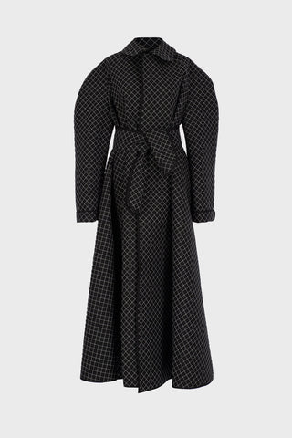 TAILORED QUILTED COAT IN TECHNICAL-COTTON