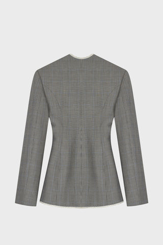 TAILORED CRYSTAL-EMBELLISHED JACKET IN MERINO-WOOL