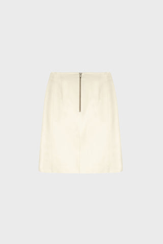TAILORED MINI SKIRT IN SILKY-WOOL