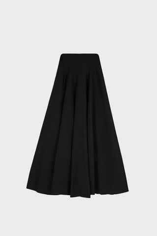 PANELED MAXI SKIRT IN TECHNICAL-COTTON