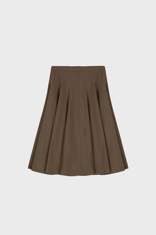 PANELED MIDI SKIRT IN TECHNICAL-COTTON