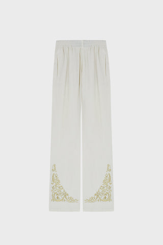 GOLDWORK EMBROIDERED STRAIGHT-LEG PANTS GENERATION78