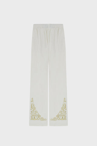 GOLDWORK EMBROIDERED STRAIGHT-LEG PANTS GENERATION78