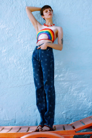 HAND-KNIT RAINBOW BIKINI TOP GENERATION78