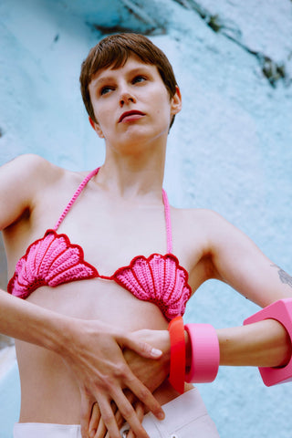 HAND-KNIT SEASHELL BIKINI TOP GENERATION78
