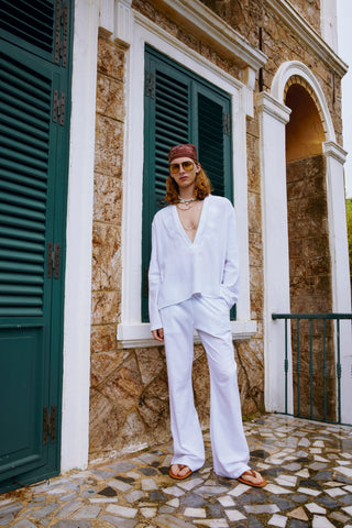 IVY EMBROIDERED WIDE-LEG PANTS GENERATION78