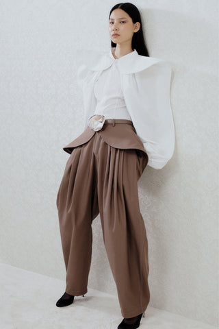 TAILORED SCULPTED SHIRT IN COTTON-POPLIN