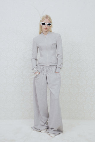 TIGHT-FIT BOMBER JACKET IN COTTON-JERSEY