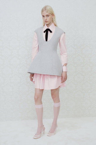 SCULPTED MINI DRESS IN COTTON-JERSEY