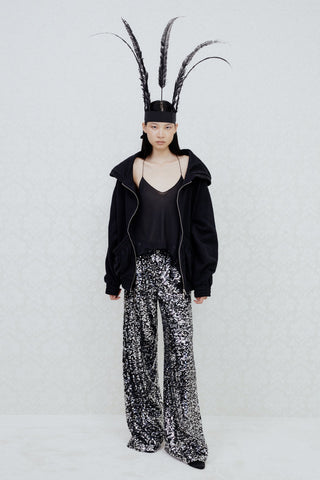 ZIPPED HOODIE IN COTTON-JERSEY