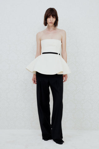 TAILORED PLEATED PANTS IN MERINO-WOOL
