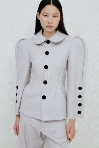 TAILORED SCULPTED JACKET IN VIRGIN-WOOL