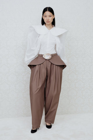 TAILORED SCULPTED SHIRT IN COTTON-POPLIN