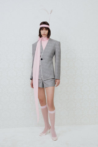 TAILORED CRYSTAL-EMBELLISHED JACKET IN MERINO-WOOL