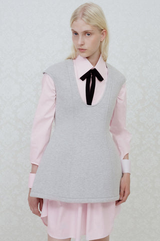 SCULPTED MINI DRESS IN COTTON-JERSEY