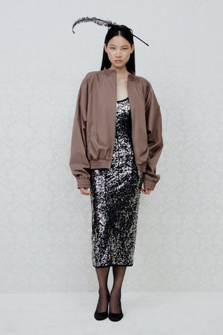 SHORT BLOUSON JACKET IN TECHNICAL-COTTON