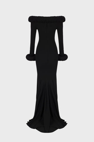 SCULPTED MAXI DRESS IN CREPE-JERSEY