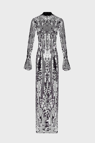SEQUINED MAXI DRESS IN TULLE