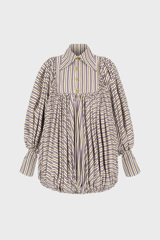 GIANT-COLLAR TAILORED SHIRT DRESS IN COTTON-POPLIN