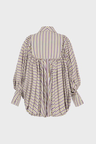 GIANT-COLLAR TAILORED SHIRT DRESS IN COTTON-POPLIN