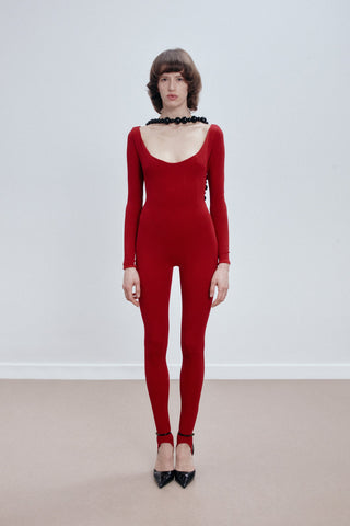 BODYCON JUMPSUIT IN CREPE-JERSEY