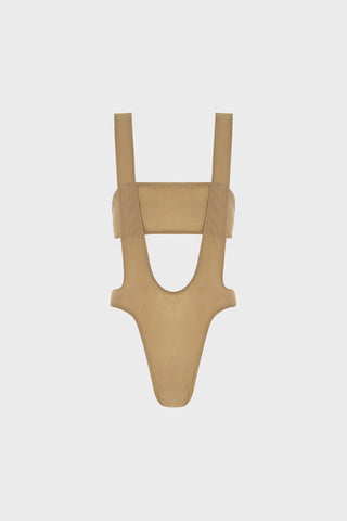 CUT-OUT BODYSUIT IN MESH