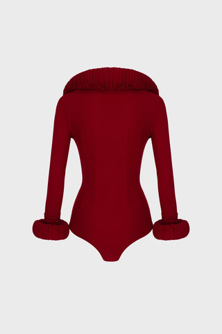 SCULPTED BODYSUIT IN CREPE-JERSEY