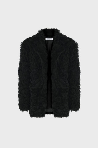BLACK SHEARLING COAT GENERATION78