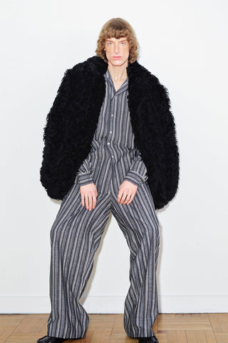 BLACK SHEARLING COAT GENERATION78