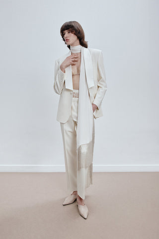 TAILORED TUXEDO PANTS IN SILKY-WOOL