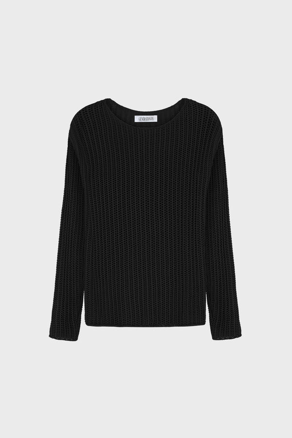 CROCHET-KNIT SWEATER