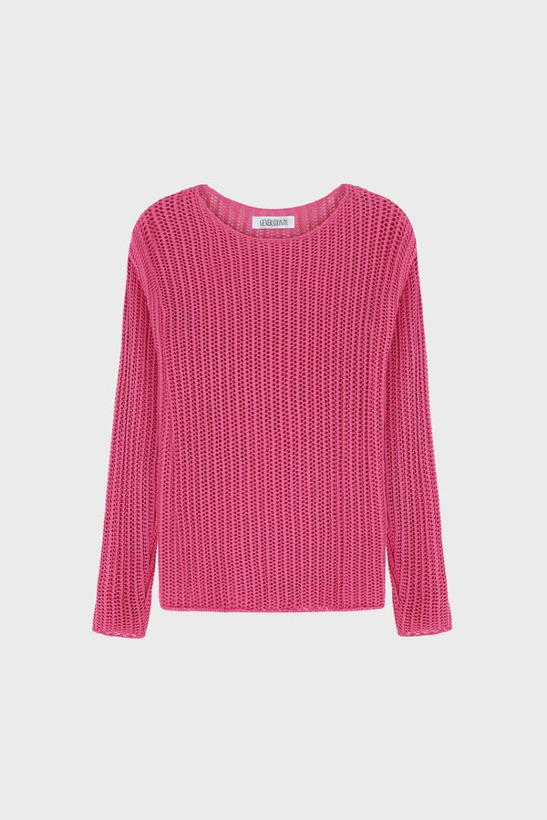 CROCHET-KNIT SWEATER