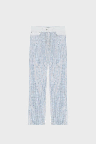 CRYSTAL EMBELLISHED STRAIGHT-LEG PANTS GENERATION78