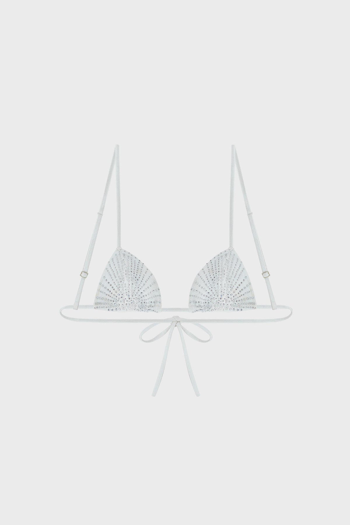 CRYSTAL EMBELLISHED TRIANGLE BIKINI TOP