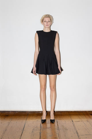 TAILORED PANELED DRESS IN WOOL