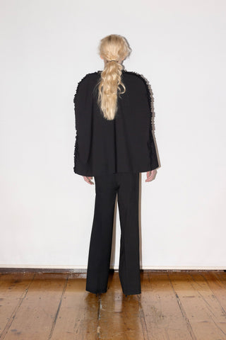 TAILORED SHORT CAPE IN WOOL