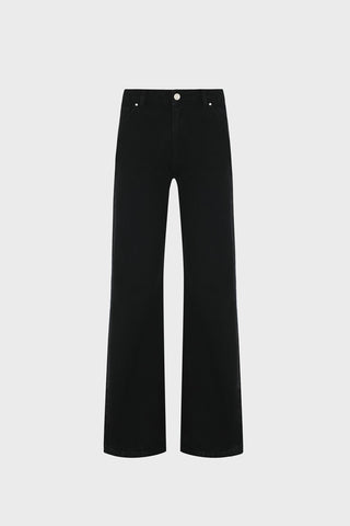 WIDE-LEG JEANS IN BLACK DENIM