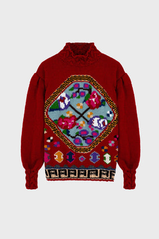 HAND-KNIT GORDES SWEATER IN WOOL
