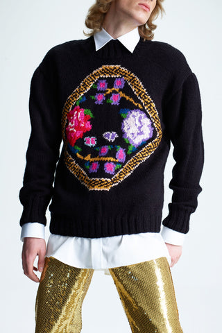 HAND-KNIT GORDES SWEATER IN WOOL