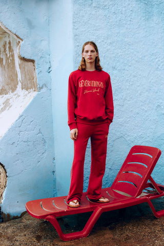 STUD EMBELLISHED SWEATPANTS IN COTTON JERSEY